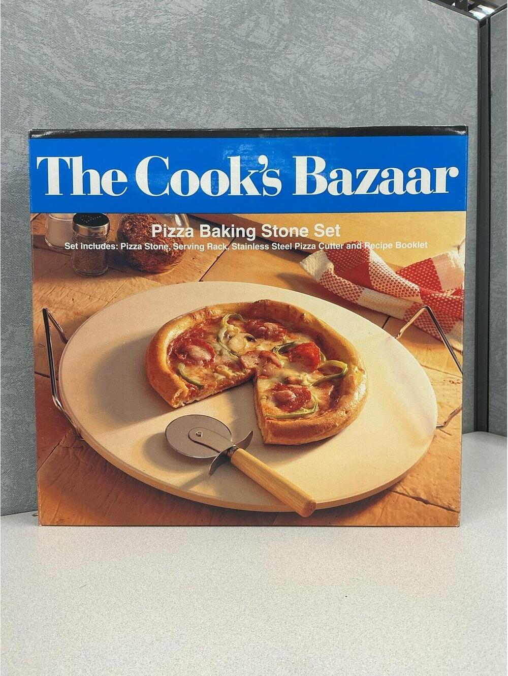 Pizza baking stone set